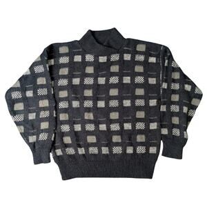 Vintage Christopher A Square-Pattern Sweater | Unisex M